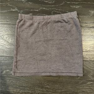Sundry skirt French soft terry grey beige Size 2 NWT